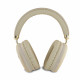 Auksinės spalvos belaidės ausinės "Guess Saffiano PU Leather Triangle Logo Wireless Headphone"