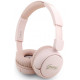 Rožinės belaidės ausinės "Guess Script Metal Logo Wireless Headphone"