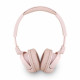 Rožinės belaidės ausinės "Guess Script Metal Logo Wireless Headphone"