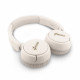 Smėlio spalvos belaidės ausinės "Guess Script Metal Logo Wireless Headphone"