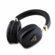 Juodos belaidės ausinės "Guess PU Leather 4G Triangle Logo Wireless Headphone"