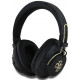 Juodos belaidės ausinės "Guess PU 4G Metal Logo ENC Wireless Headphone"