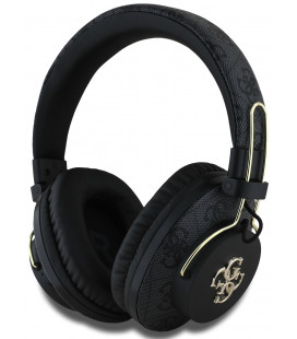 Juodos belaidės ausinės "Guess PU 4G Metal Logo ENC Wireless Headphone"