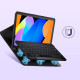 Juodas atverčiamas dėklas + klaviatūra Lenovo Idea Tab 11.0 TB-336 planšetei "Tech-Protect SC + Keyboard"