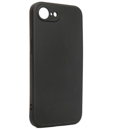 Juodas dėklas Apple iPhone 16E / 17E telefonui "Liquid Silicone 1.5mm"
