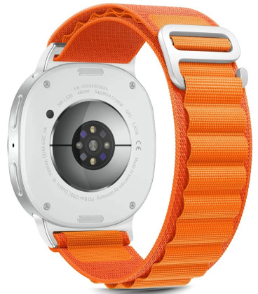 Oranžinė apyrankė Samsung Galaxy Watch 8 / 9 / Classic (40 / 44 / 46 mm) "Tech-Protect Nylon Pro"