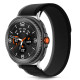 Juoda / oranžinė apyrankė Samsung Galaxy Watch 8 / Classic (40 / 44 / 46 mm) laikrodžiui "Tech-Protect Nylon Stripe"