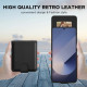 Juodas atverčiamas dėklas Samsung Galaxy Z Flip 6 / 7 FE telefonui "Tech-Protect Wallet"