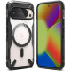 Juodas / skaidrus dėklas Google Pixel 10 / 10 Pro telefonui "Ringke Fusion X Magnetic Magsafe"