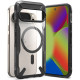 Juodas / skaidrus dėklas Google Pixel 10 / 10 Pro telefonui "Ringke Fusion X Magnetic Magsafe"