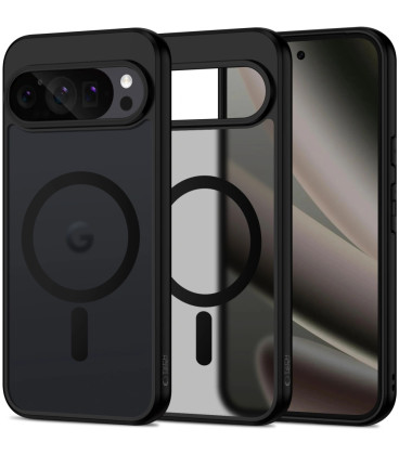 Juodas / skaidrus dėklas Google Pixel 10 Pro XL telefonui "Tech-Protect Magmat Magsafe"