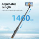 Juoda selfie - asmenukių lazka - trikojis "Tech-Protect L09S Bluetooth Selfie Stick Tripod"