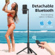 Juoda selfie - asmenukių lazka - trikojis "Tech-Protect L09S Bluetooth Selfie Stick Tripod"