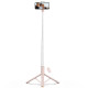 Rožinė selfie - asmenukių lazka - trikojis "Tech-Protect L09S Bluetooth Selfie Stick Tripod"