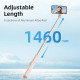 Rožinė selfie - asmenukių lazka - trikojis "Tech-Protect L09S Bluetooth Selfie Stick Tripod"