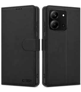 Juodas atverčiamas dėklas Xiaomi Redmi 15C 4G telefonui "Tech-Protect Wallet"