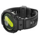 Matinis juodas dėklas - apyrankė Samsung Galaxy Watch 8 (40mm) laikrodžiui "Spigen Rugged Armor PRO"