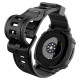 Matinis juodas dėklas - apyrankė Samsung Galaxy Watch 8 / 9 (40 mm) laikrodžiui "Spigen Rugged Armor PRO"