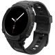 Matinis juodas dėklas - apyrankė Samsung Galaxy Watch 8 (40mm) laikrodžiui "Spigen Rugged Armor PRO"