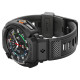 Matinis juodas dėklas - apyrankė Samsung Galaxy Watch 8 Classic (46mm) laikrodžiui "Spigen Rugged Armor PRO"