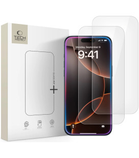 Apsauginis grūdintas stiklas Apple iPhone 16 Pro Max / 17 Pro Max telefonui "Tech-Protect Glass Fit+ 2-Pack"