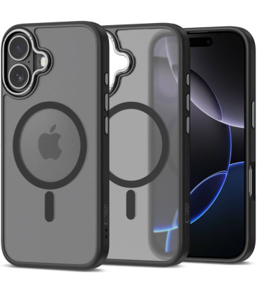Matinis juodas / Gunmetal dėklas Apple iPhone 17 telefonui "Tech-Protect MagEdge Magsafe"