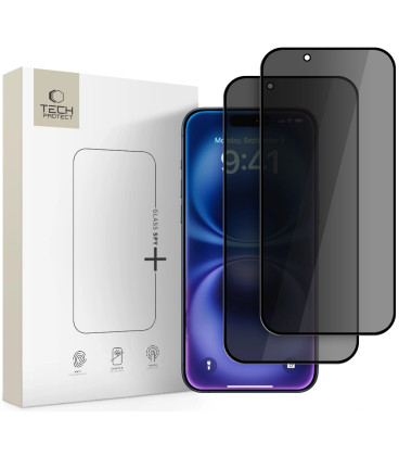 (Privacy) apsauginis grūdintas stiklas Apple iPhone 17 Air telefonui "Tech-Protect Glass Spy+ 2-Pack"