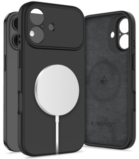 Juodas dėklas Apple iPhone 17 telefonui "Tech-Protect Silicone Magsafe"