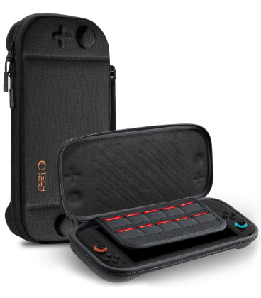 Juodas dėklas Nintendo Switch 2 žaidimų kompiuteriui "Tech-Protect Slim Pouch"