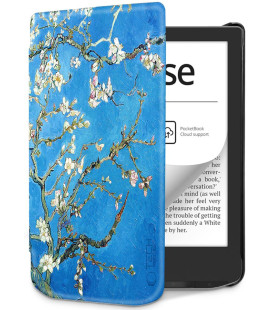 Atverčiamas dėklas Pocketbook Verse / Pro / Lite skaityklei "Tech-Protect Smartcase Sakura"