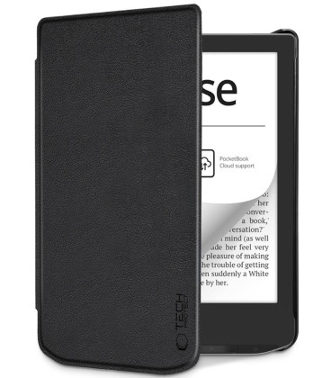 Juodas atverčiamas dėklas Pocketbook Verse / Pro / Lite skaityklei "Tech-Protect Smartcase"
