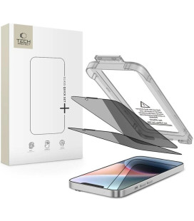 (Privacy) Apsauginis grūdintas stiklas Apple iPhone 13 / 13 Pro / 14 / 16E telefonui "Tech-Protect Quick Set Spy+ 2-Pack"
