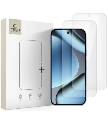 Apsauginis grūdintas stiklas Google Pixel 9 Pro XL / 10 Pro XL / 11 Pro XL telefonui "Tech-Protect Glass Fit+ 2-Pack"
