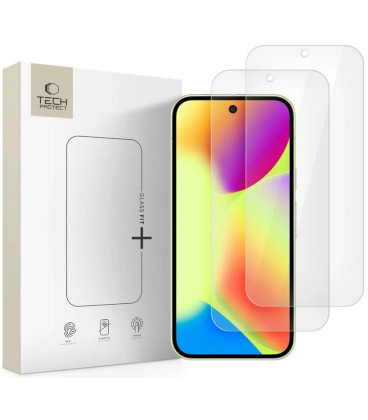 Apsauginis grūdintas stiklas Google Pixel 9 / 9 Pro / 10 / 10 Pro / 11 / 11 Pro telefonui "Tech-Protect Glass Fit+ 2-Pack"