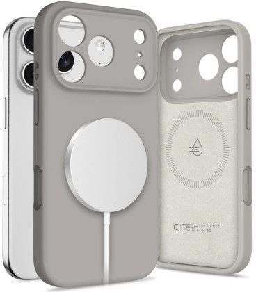 Pilkas dėklas Apple iPhone 17 Pro Max telefonui "Tech-Protect Silicone Magsafe"