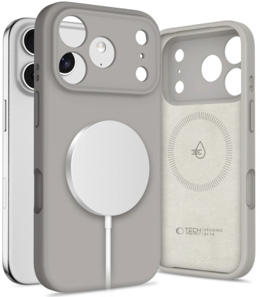 Pilkas dėklas Apple iPhone 17 Pro telefonui "Tech-Protect Silicone Magsafe"
