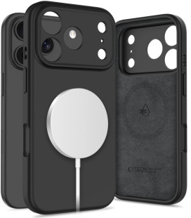 Juodas dėklas Apple iPhone 17 Pro telefonui "Tech-Protect Silicone Magsafe"