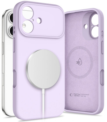 Purpurinis dėklas Apple iPhone 17 telefonui "Tech-Protect Silicone Magsafe"
