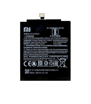 BN34 Xiaomi Original Battery 3000mAh (Service Pack)