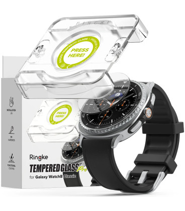 Apsauginis grūdintas stiklas Samsung Galaxy Watch 8 Classic (46 mm) laikrodžiui "Ringke Tempered Glass Pro 2-Pack"