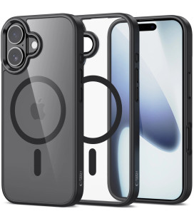 Juodas / skaidrus dėklas Apple iPhone 17 telefonui "Tech-Protect Magmat Magsafe"
