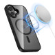 Juodas / skaidrus dėklas Apple iPhone 17 telefonui "Tech-Protect Magmat Magsafe"