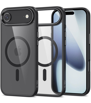 Juodas / skaidrus dėklas Apple iPhone Air telefonui "Tech-Protect Magmat Magsafe"