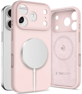 Rožinis dėklas Apple iPhone 17 Pro telefonui "Tech-Protect Silicone Magsafe"