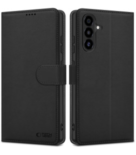 Juodas atverčiamas dėklas Samsung Galaxy A26 5G / A17 4G / 5G telefonui "Tech-Protect Wallet"