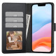 Juodas atverčiamas dėklas Samsung Galaxy A26 5G / A17 4G / 5G telefonui "Tech-Protect Wallet"