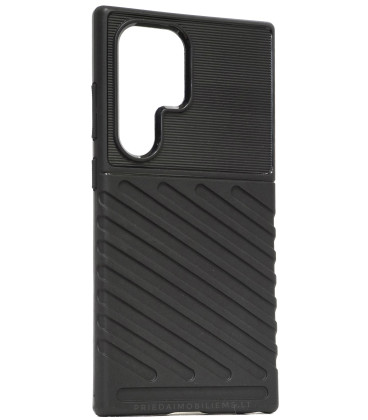 Juodas dėklas Samsung Galaxy S24 Ultra telefonui "Thunder Case"