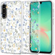 Skaidrus dėklas su gėlėmis Samsung Galaxy A17 / A18 4G / 5G telefonui "Tech-Protect Flexair Spring Flowers"