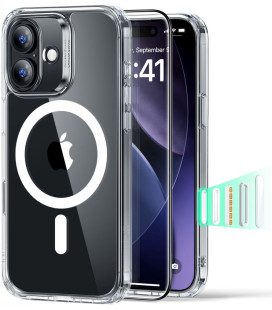 Skaidrus dėklas + apsauginis stiklas Apple iPhone 17 telefonui "ESR Classic Hybrid Magsafe & TG"