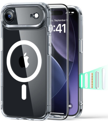 Skaidrus dėklas + apsauginis stiklas Apple iPhone 17 Air telefonui "ESR Classic Hybrid Magsafe & TG"